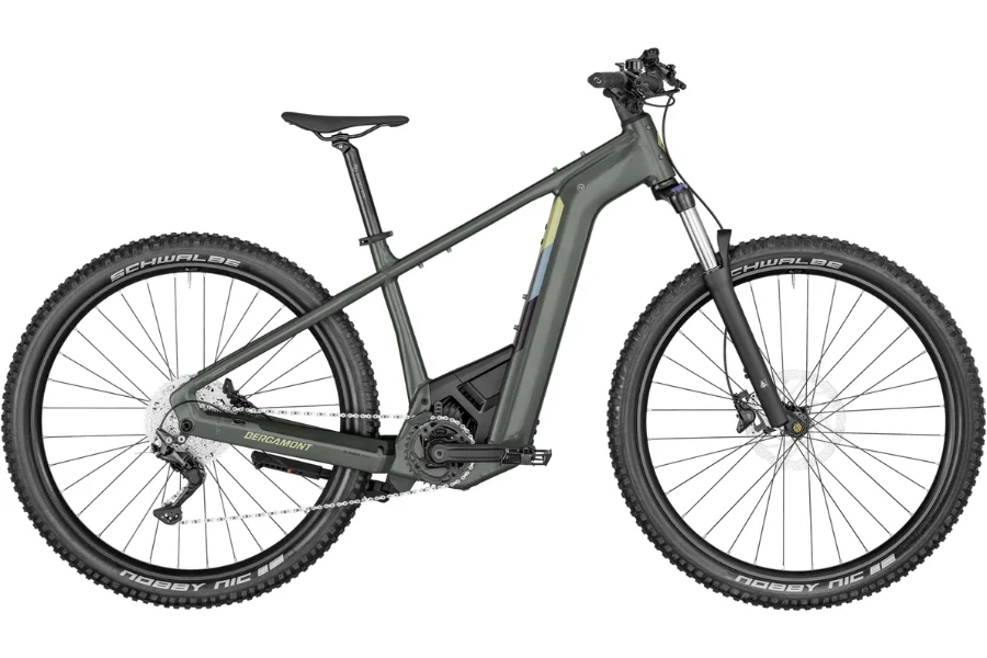 The Bergamont E-Revox Sport rental bike, side on
