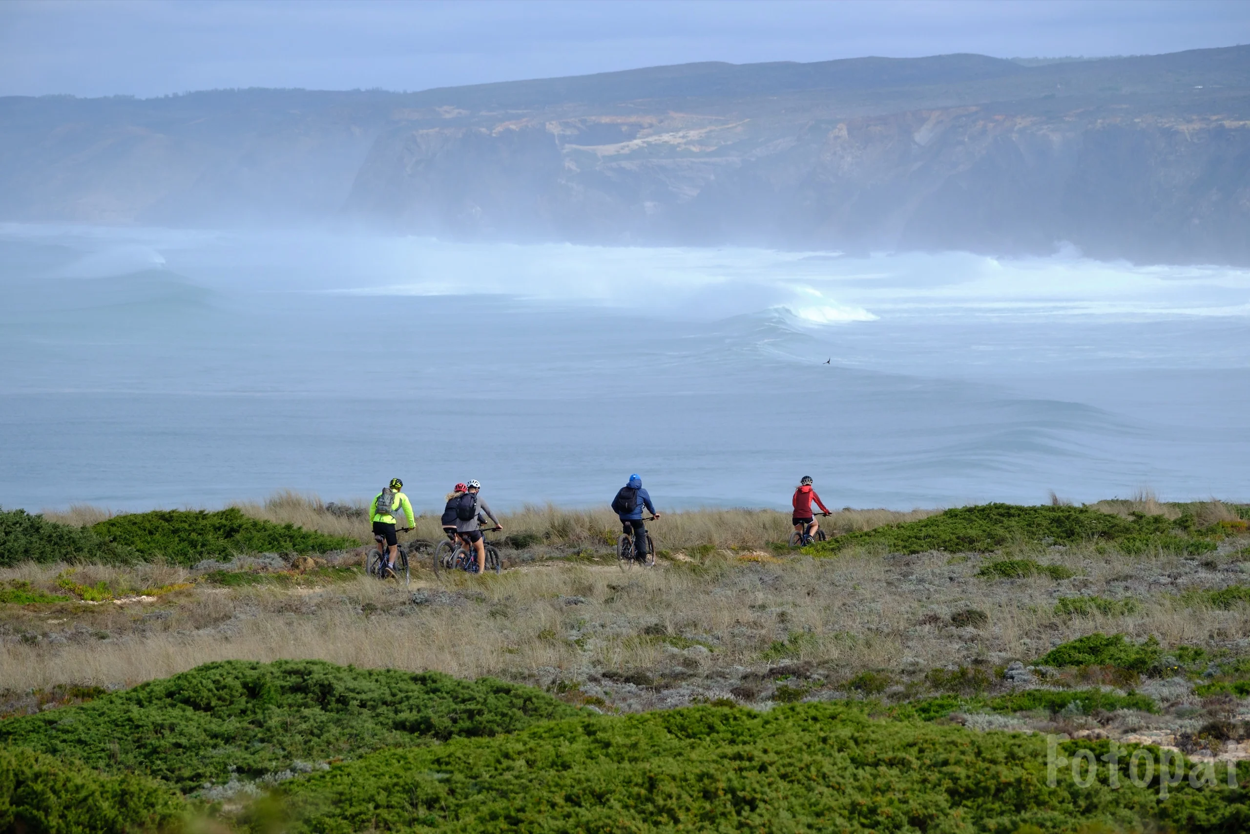 The cliffs above the surf on the Costa Vicentina
