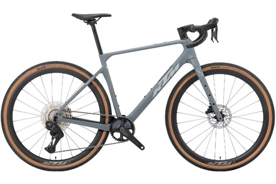 The KTM Gravelator gravel rental bike, side on