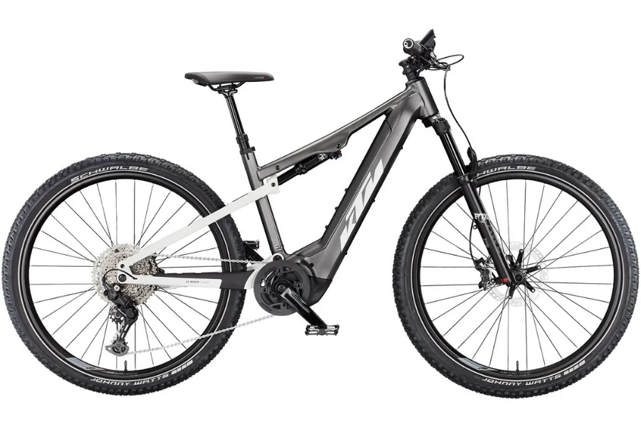 The KTM Macina Chacana rental bike, side on